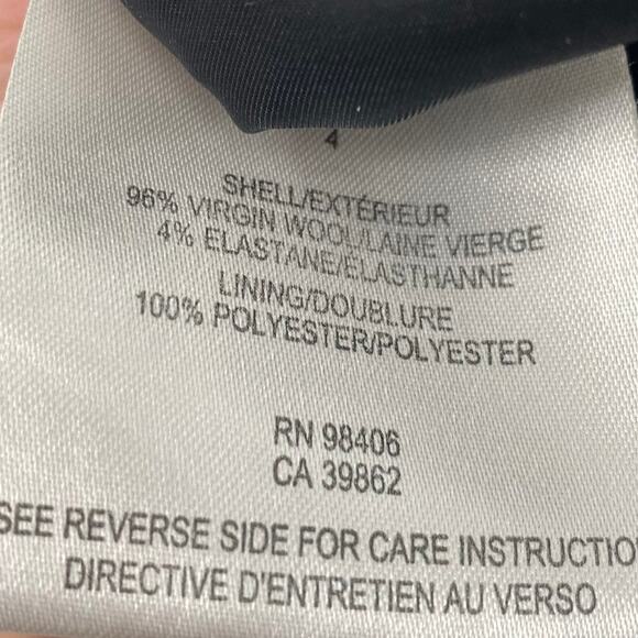 Theory Bonbi Wool Dress Fit & Flare Zipper Front Mini Sleeveless Black Womens 4 - Picture 7 of 8